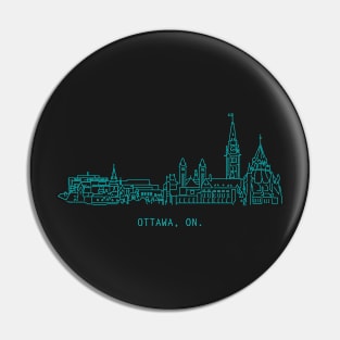 Ottawa skyline line art Pin