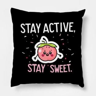 Stay Active Stay Sweet - Kawaii Fruit Fitness Pillow