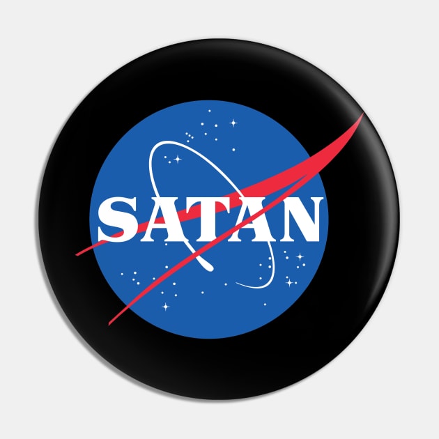 Nasa / Satan Logo Tribute/Parody Design Pin by DankFutura