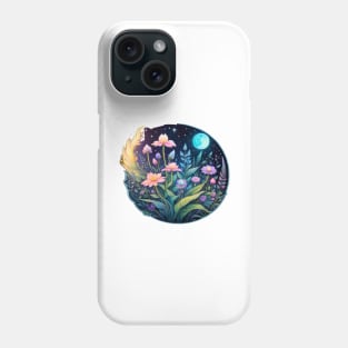 Mschiffer's Bioluminescent Wonder: Exquisite Nighttime Illustration (405) Phone Case