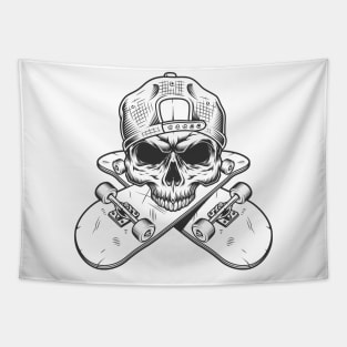 Skull Skate Chomp Tapestry