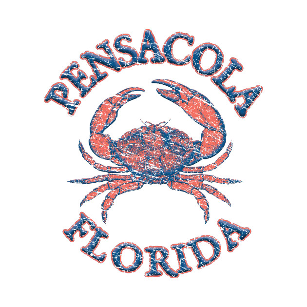 Pensacola, Florida, Stone Crab on Wind Rose (Two-Sided) by jcombs