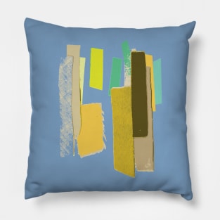 Geometric Color Swatches Illustration - Canary Yellow Pillow