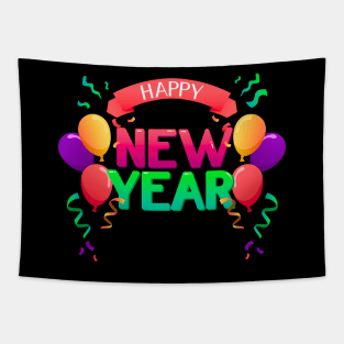 Happy New Year Burst Tapestry