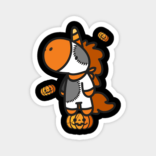 Halloween Unicorn with Pumpkins T Shirts Gifts Magnet