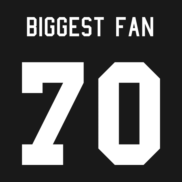 Number 70 Biggest Fan Football Mom Girlfriend Dad Jersey Spirit Wear by vintageinspired