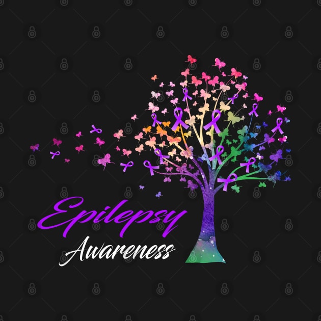 Tree Ribbons Epilepsy Awareness Support Epilepsy Warrior Gifts by ThePassion99