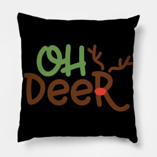 Oh Deer Funny Matching Christmas Gifts For Men Women Kids Pillow