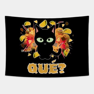 Funny Spanish Que Cat Exploding Tacos What Mexican Food Tapestry