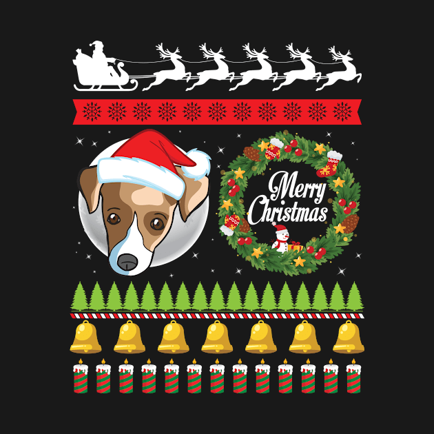 Whippet Dog Face Noel Costume Merry Christmas Ugly Sweater by melanieteofila