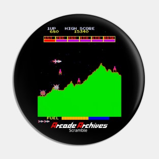 Mod.7 Arcade Scramble Space Invader Video Game Pin