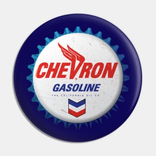 Chevron Gasoline Bottle Cap Retro T-Shirt Pin