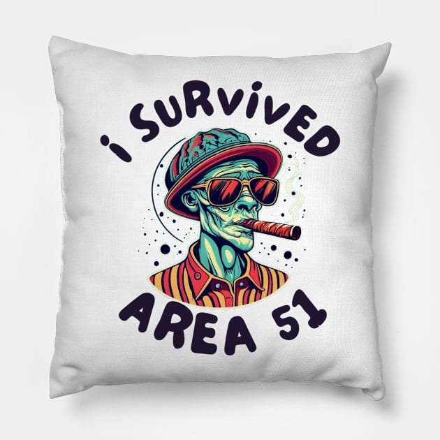 I survived Area 51 Pillow by IOANNISSKEVAS