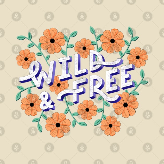 Wild and Free floral by Violet Poppy Design