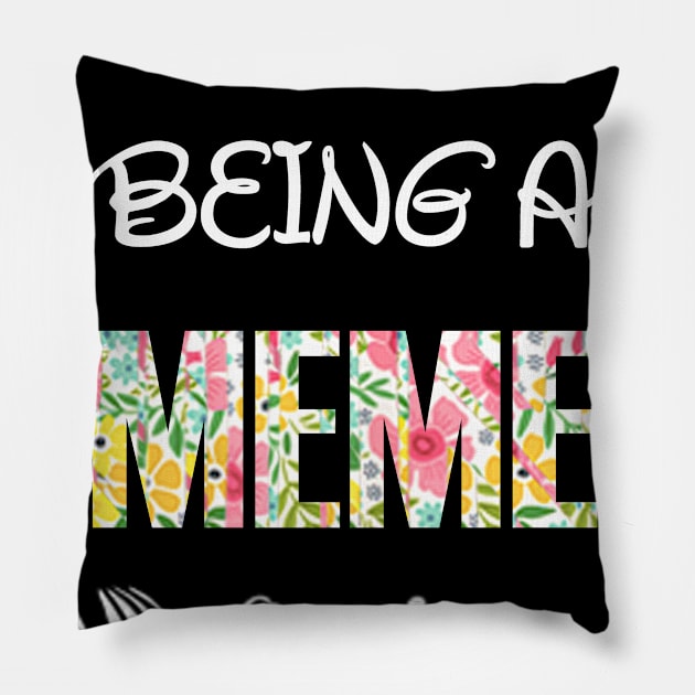 Happiness is being Meme floral gift Pillow by DoorTees