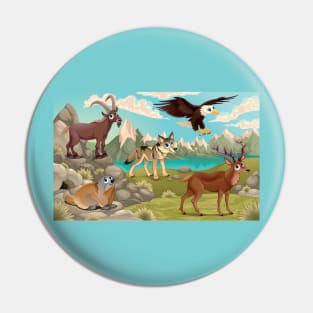 Mountain Scene 2 Pin