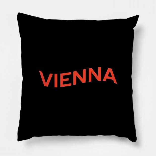 Vienna City Typography Pillow by calebfaires