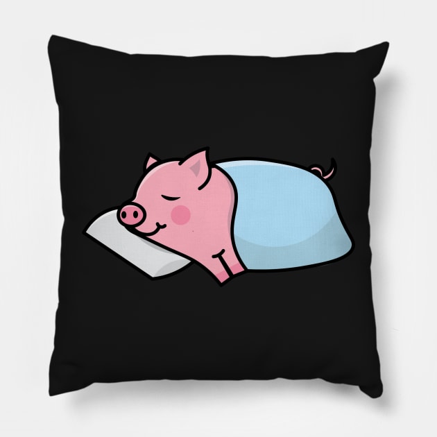 Pig in a Blanket Pillow by christiwilbert