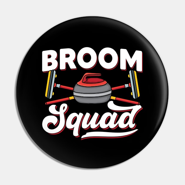 Curling Broom Squad curler Winter ice Sports lover Curling Pin by UNXart