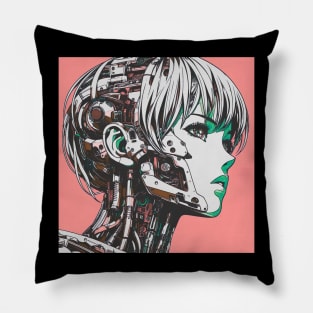 Cyborg Woman Pillow