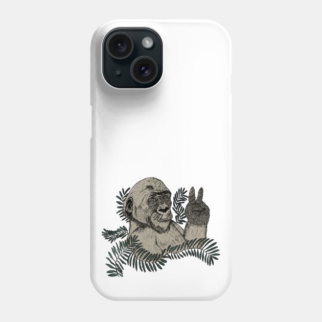 Peace Gorilla Phone Case by msmart