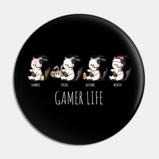 Funny Video Gamer for All Seasons Pin