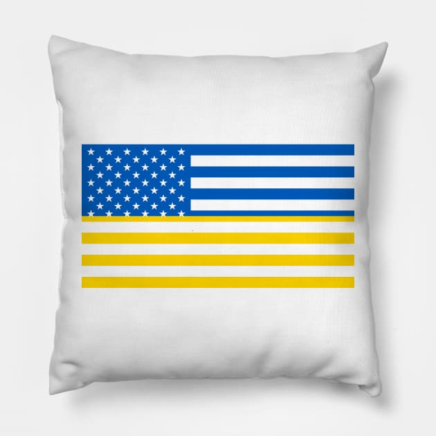 USA Supports Ukraine Pillow by Wickedcartoons