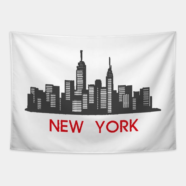 New York City Skyline Tapestry by Ndolor