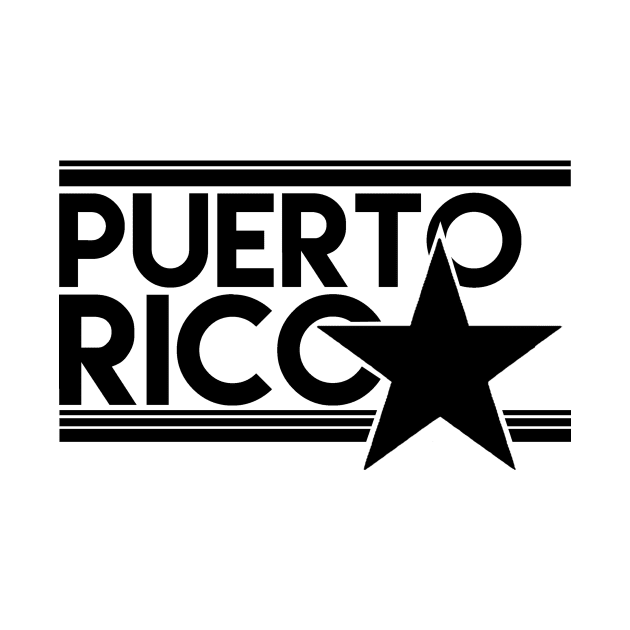 Puerto Rico Estrella Mi Bandera Negra Puerto Rican Flag by PuertoRicoShirts