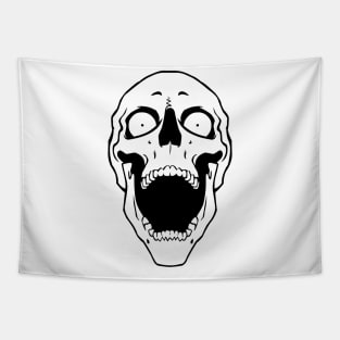 Screaming Silence Skull Tapestry