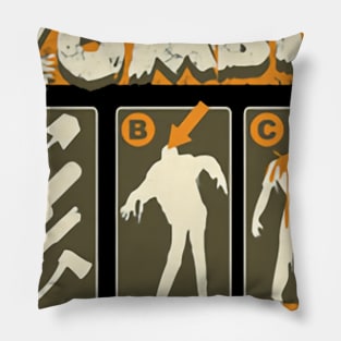 Instruction How to Kill A Zombie Illustration Pillow