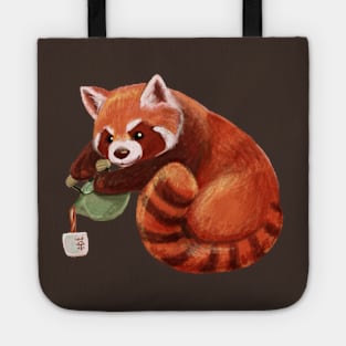 Red Panda Pouring Tea Tote