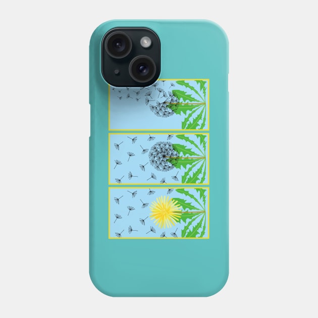 Dandelion flowers Phone Case by mkbl