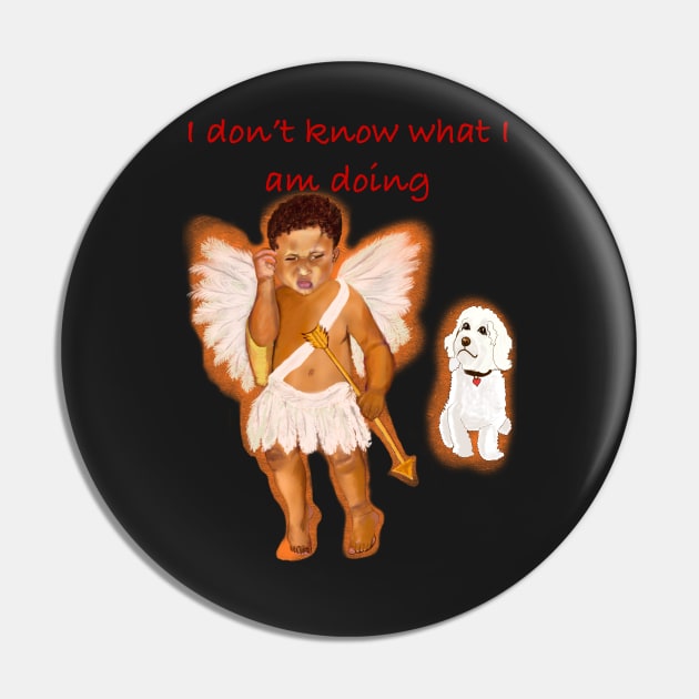 I don’t know what I am doing Cavapoo Cavoodle  Cavapoochon and the angel boy - cute cavalier King Charles spaniel Bichon frise Pin by Artonmytee