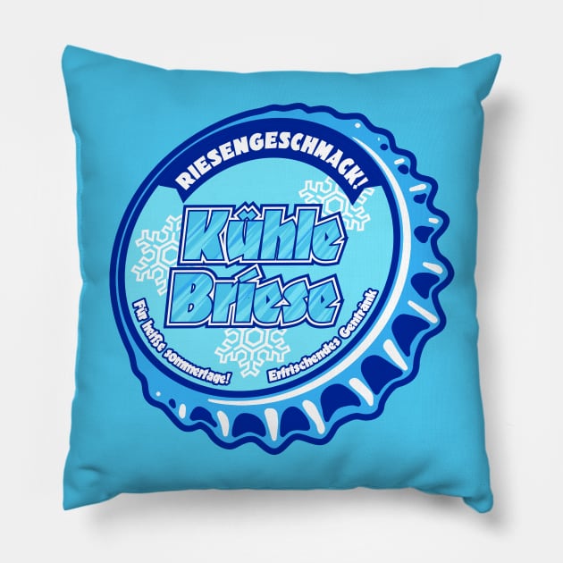 Retro Vintage Khule Briese Soda Bottlecap Pillow by StudioPM71