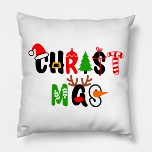 Christmas Santa Snowman Rudolph Pillow