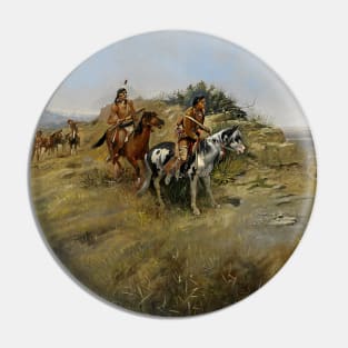 "Buffalo Hunt Approach" by Charles M Russell Pin