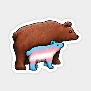 Bear With Trans Baby Magnet