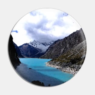 Beautiful turquoise blue Glacial lake. Pin