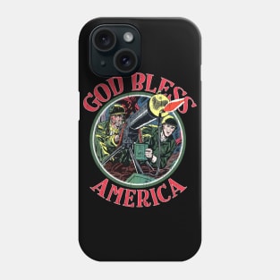 Vintage Worn Military God Bless America Tee Phone Case