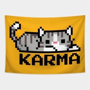 Karma - Gray Striped Cat Tapestry