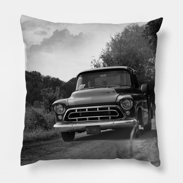 1955-1959 chevy truck Pillow by hottehue