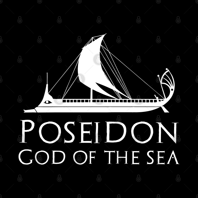 Poseidon God Of The Sea - Ancient Greek Mythology by Styr Designs