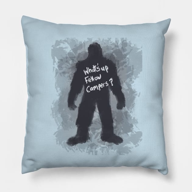 Bigfoot wants to hangout Pillow by Jldigitalcreations