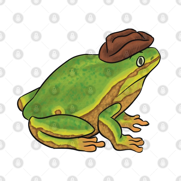 Cowboy Hat Frog #2 by danyellysdoodles