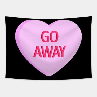 Go Away - Anti Valentines Day Conversation Heart Tapestry
