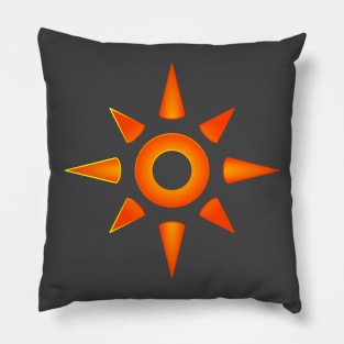 Sun Crest w. Gradient and outline Pillow