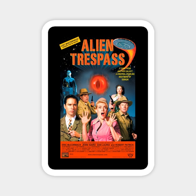 Classic Science Fiction Movie Poster - Alien Trespass Magnet by Starbase79