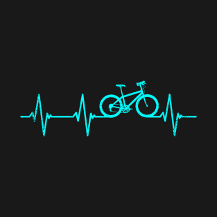 Mountain Biking Heartbeat Cyclist Present Cycling Bicycle T-Shirt