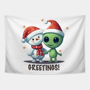 Christmas Greetings Tapestry